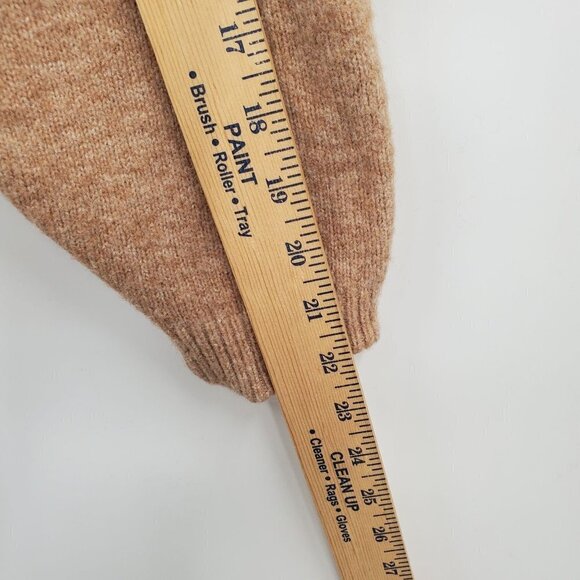 H&M Knitted Cowl Neck Long Jumper Sweater Dress Oversize Soft Small Womens Tan - Picture 8 of 10